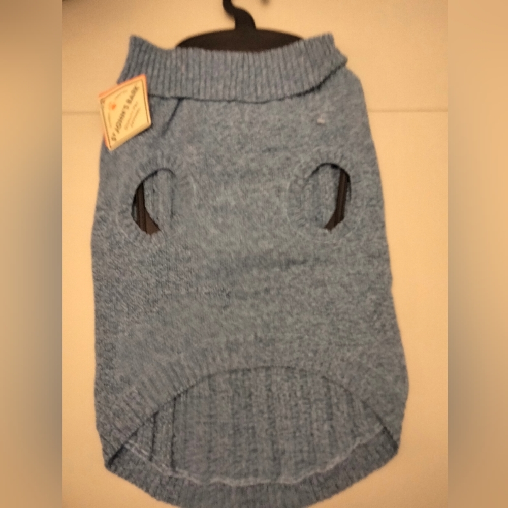 St John's Bark Dog Sweater Blue Cotton L